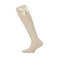 Kniekousen Kind Satijnen Strik 94032 1200 Beige Mel