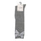 Kniekousen Kind Satijnen Strik 94032 6500 L Grijs Mel