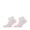 Quarter Kindersokken met Kant 2-pack 28131 1000 White