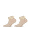 Quarter Kindersokken met Kant 2-pack 28131 1250 Beige