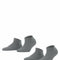 Happy 2-pack Dames Sneakersokken 46418 3390 L Grey Mel