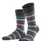 Tinted Stripe Heren Sokken 13279 3530 m.grey mel