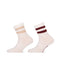 Duopack Korte Kinder Crewsocks 601054002 7001 Off White Bordeaux Beige
